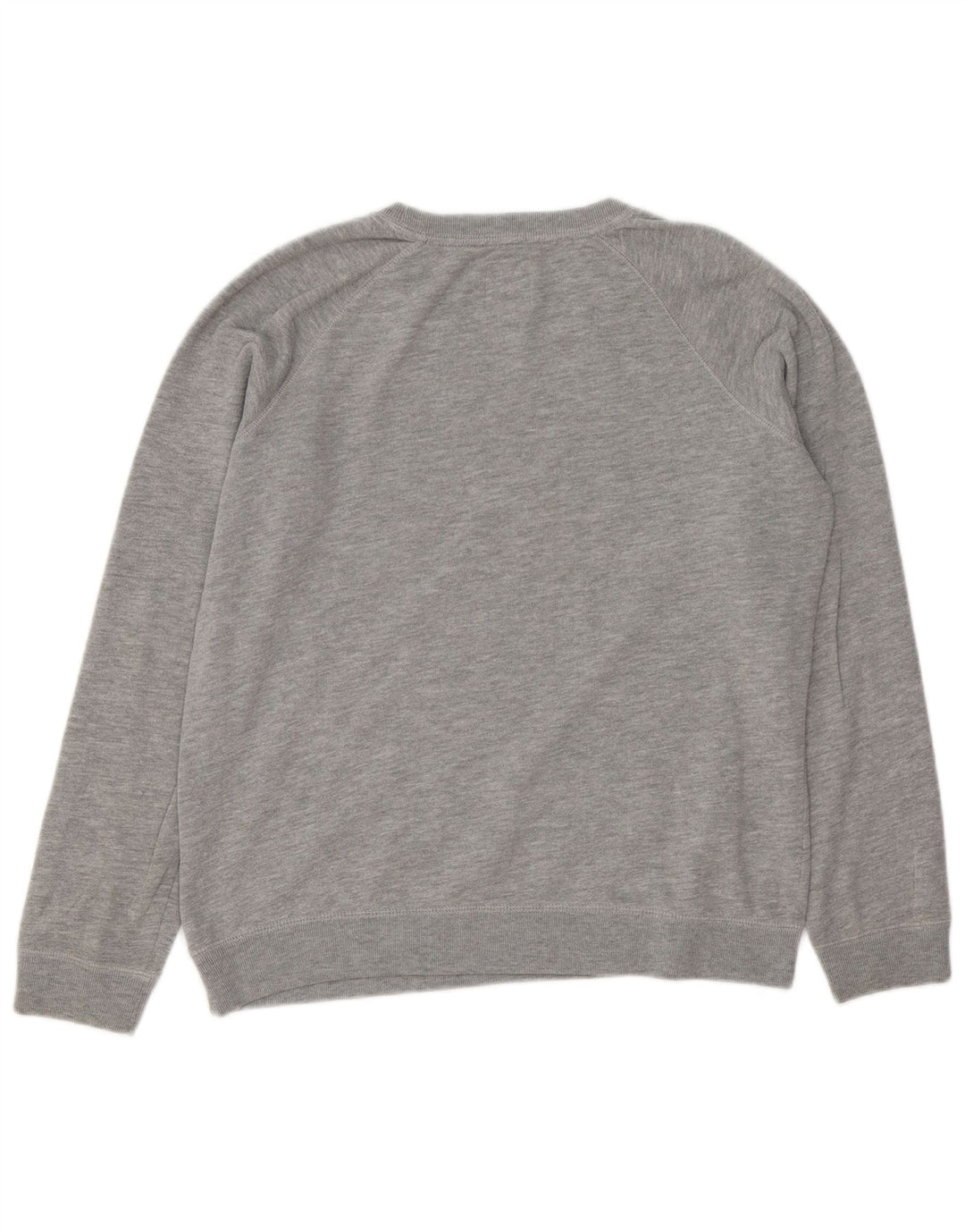 JACK WILLS Felpa con grafica da donna Maglione UK 14 Large Grey Flecked