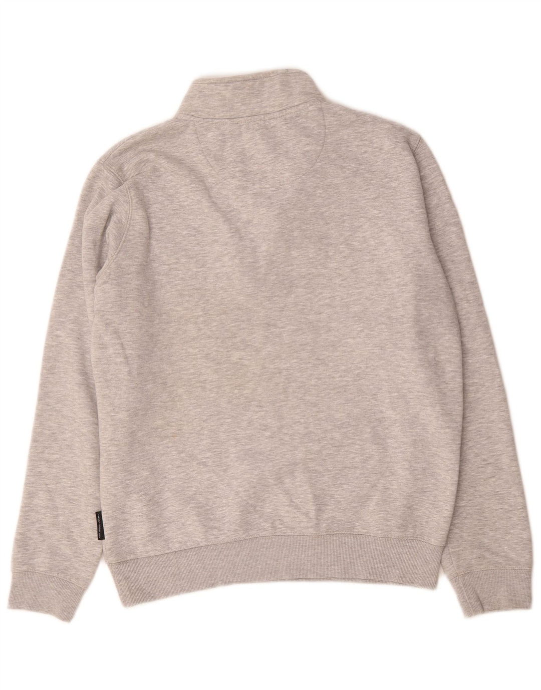 Felpa da uomo con collo con zip French Connection Maglione grigio medio chiazzato