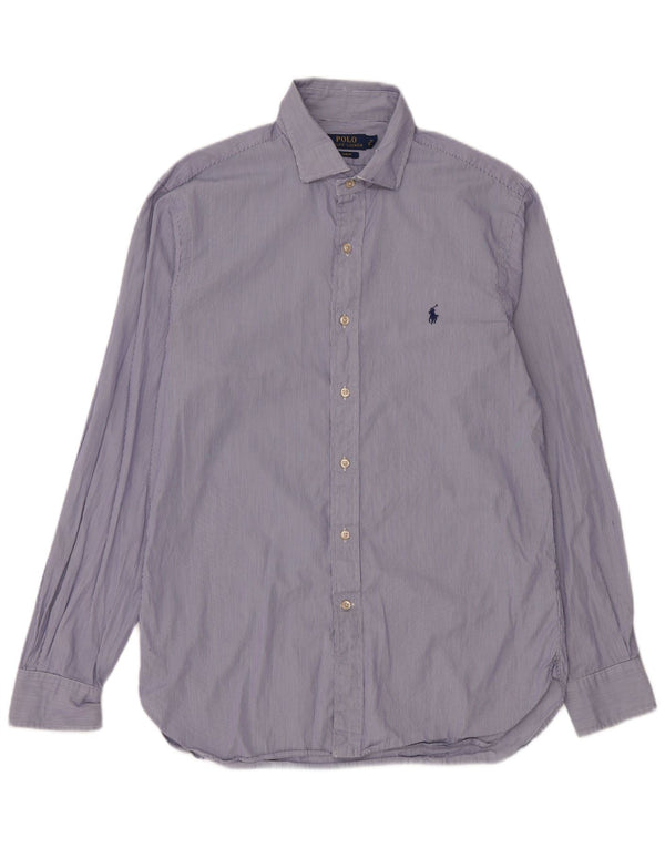 Camicia da donna Polo Ralph Lauren taglia 40 16 grande gessato blu navy