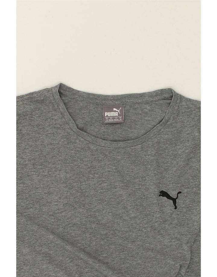PUMA Mens T-Shirt Top Medium Grey Flecked Cotton Vintage Puma and Second-Hand Puma from Messina Hembry 