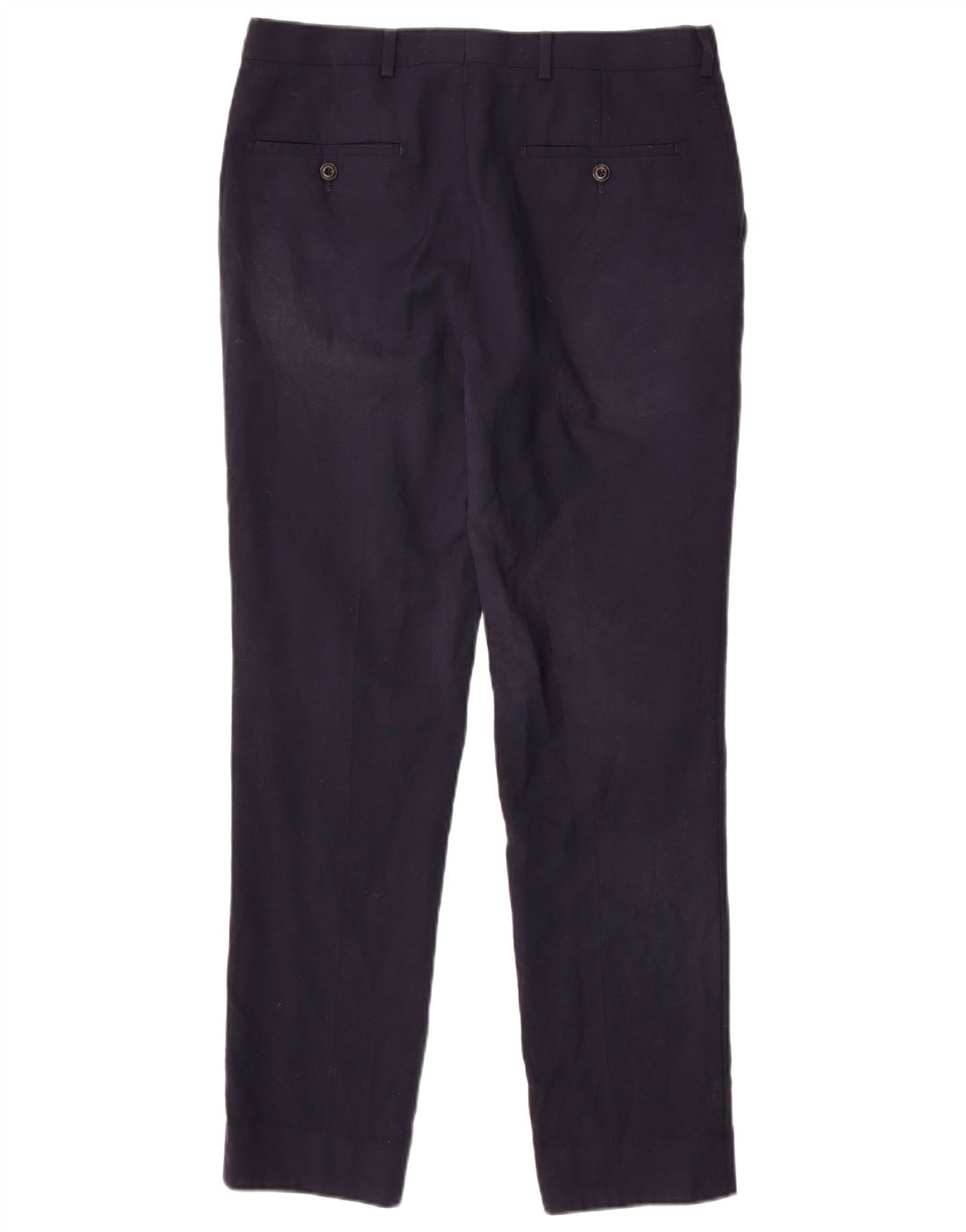 Pantaloni da abito slim fit da uomo Marks & Spencer W32 L31 lana blu navy