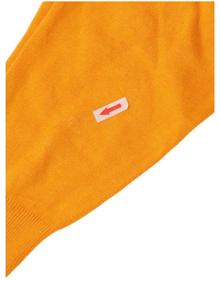 Maglione maglione girocollo da uomo Zara grande in cotone giallo