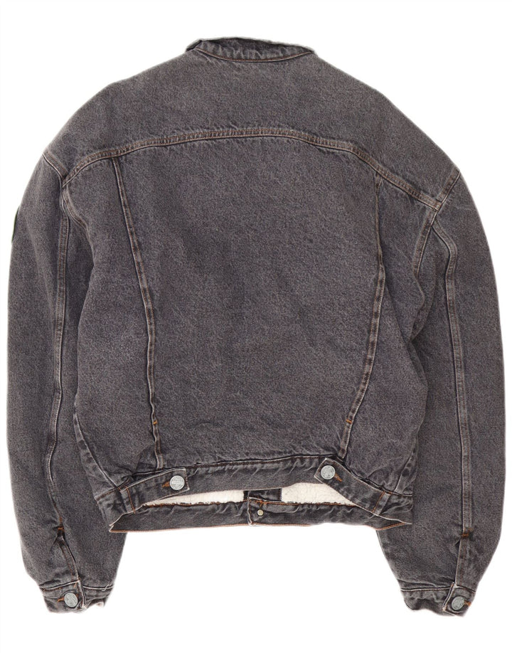 Giacca in denim Sherpa da uomo Chambers UK 38 Cotone grigio medio