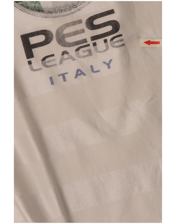 T-shirt grafica da uomo Adidas Top grande in poliestere bianco