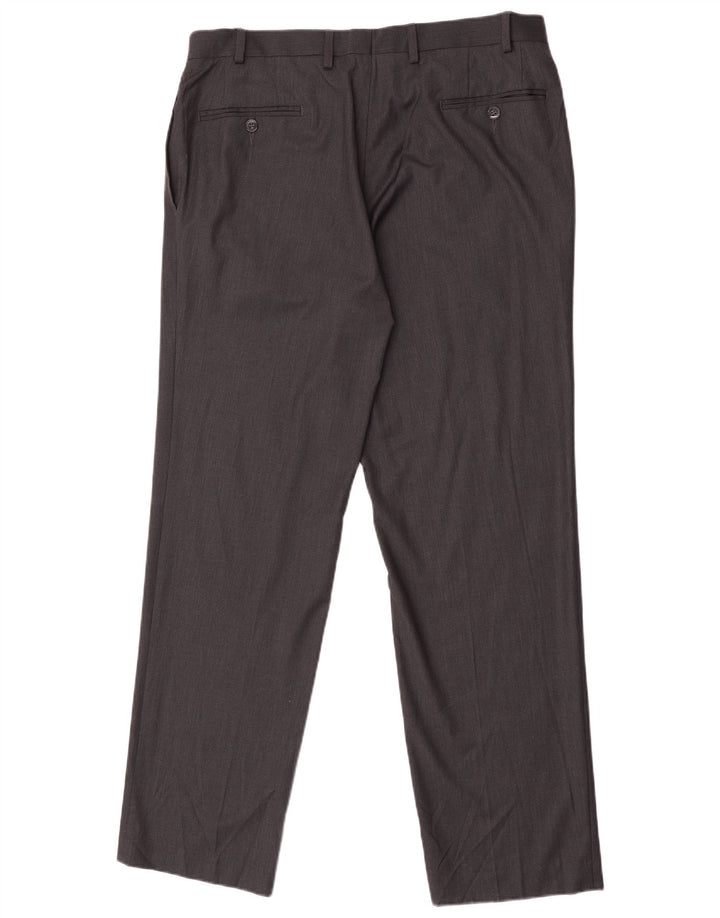 Pantaloni da abito dritti da uomo Calvin Klein W36 L32 poliestere grigio