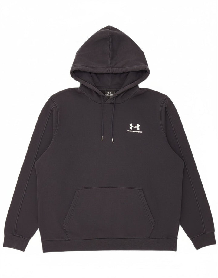 Felpa con cappuccio da uomo Under Armour grande in cotone nero