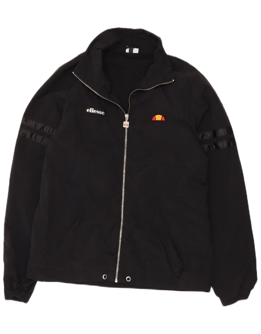 ELLESSE Giacca da tuta oversize da donna UK 10 piccola nera