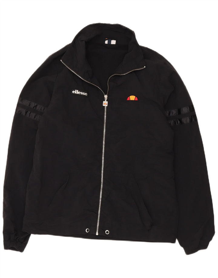 ELLESSE Giacca da tuta oversize da donna UK 10 piccola nera