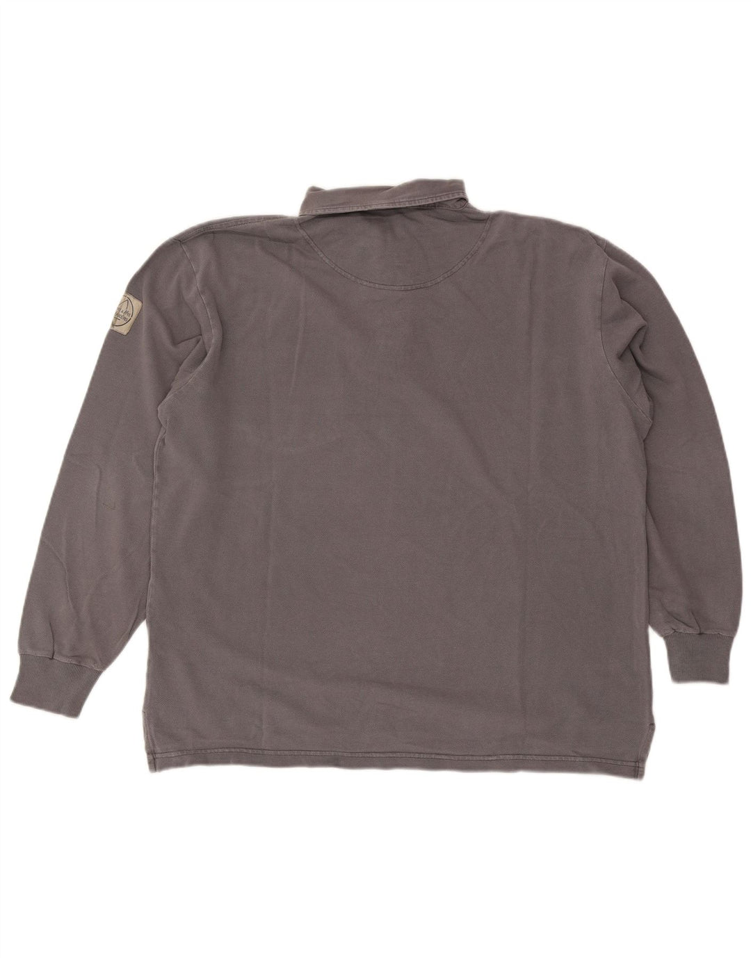 Polo da uomo a maniche lunghe vestibilità ampia Murphy & Nye Sailmakers Grigio medio