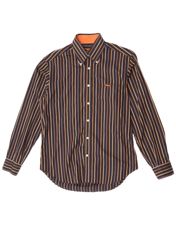 Camicia da uomo Harmont & Blaine in cotone a righe medie blu navy