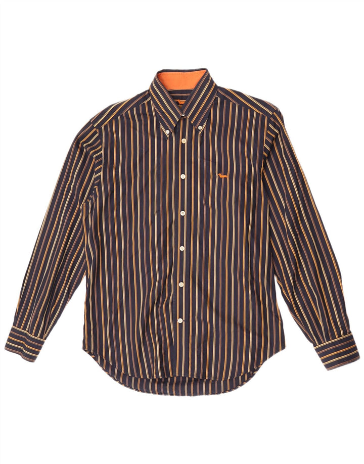 Camicia da uomo Harmont & Blaine in cotone a righe medie blu navy