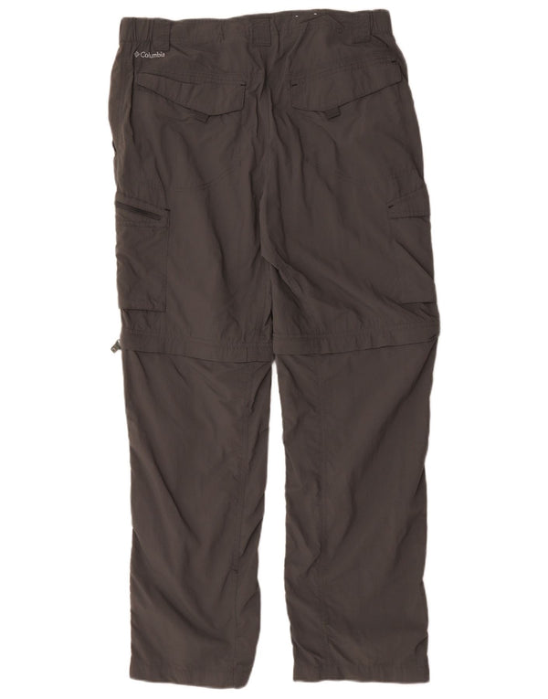 Pantaloni cargo da escursionismo Columbia Omni-Shade da uomo W34 L30 nylon grigio