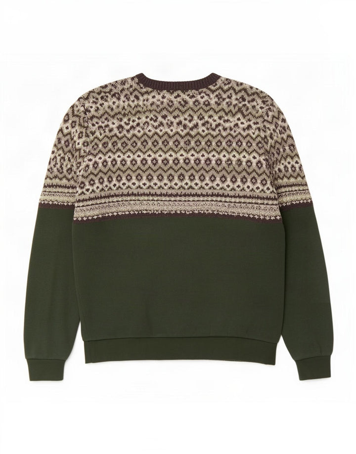 Maglione da uomo Scout con scollo a barca XS verde Fair Isle poliestere