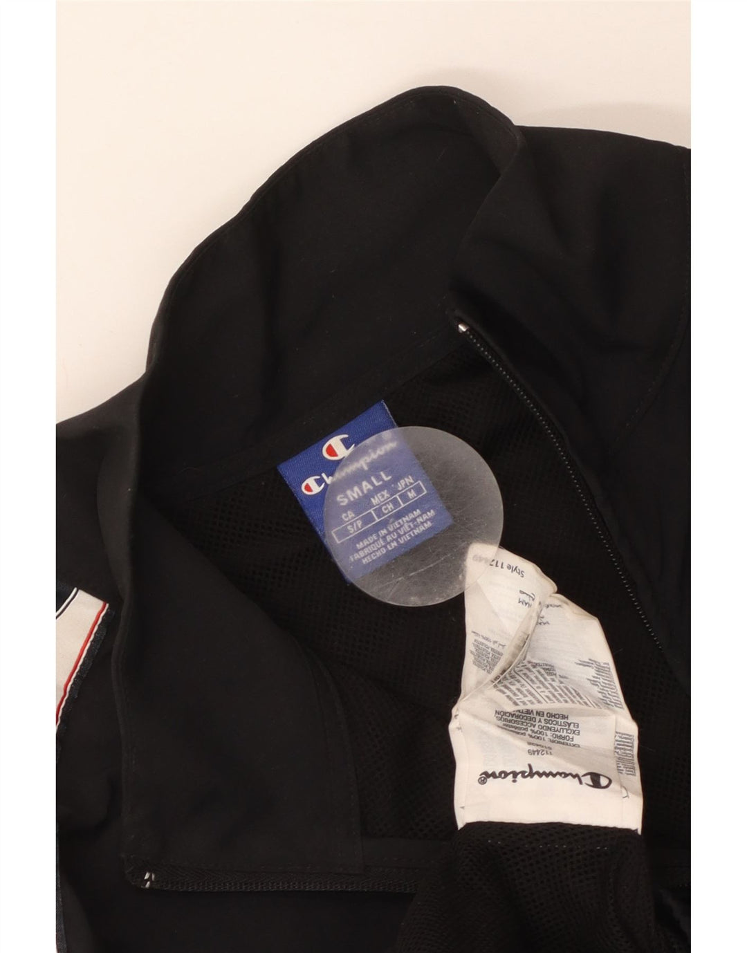 Giacca corta da tuta da donna Champion UK 10 Small Black Colourblock