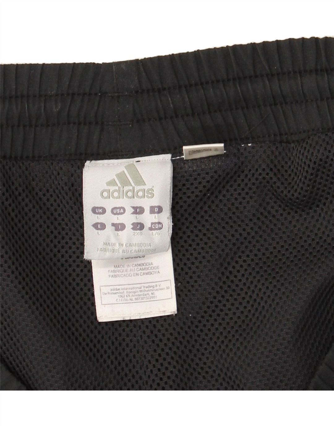 ADIDAS Mens Tracksuit Trousers Large  Black Polyester Vintage Adidas and Second-Hand Adidas from Messina Hembry 