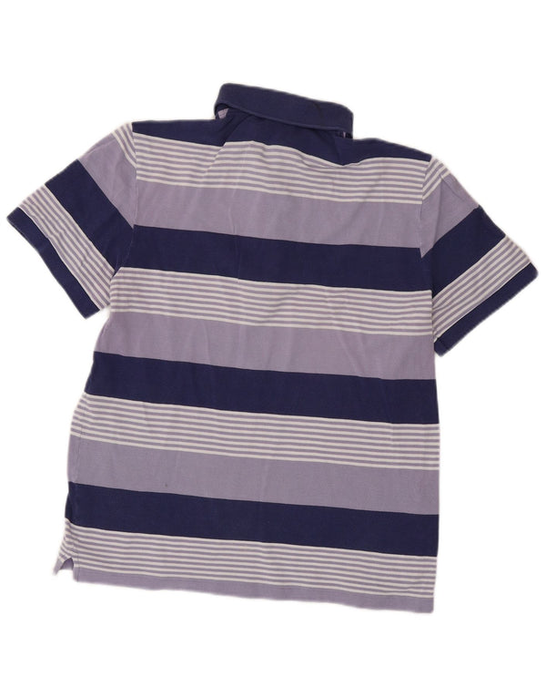 Lacoste Mens Polo Shirt Size 4 Medium Purple Striped