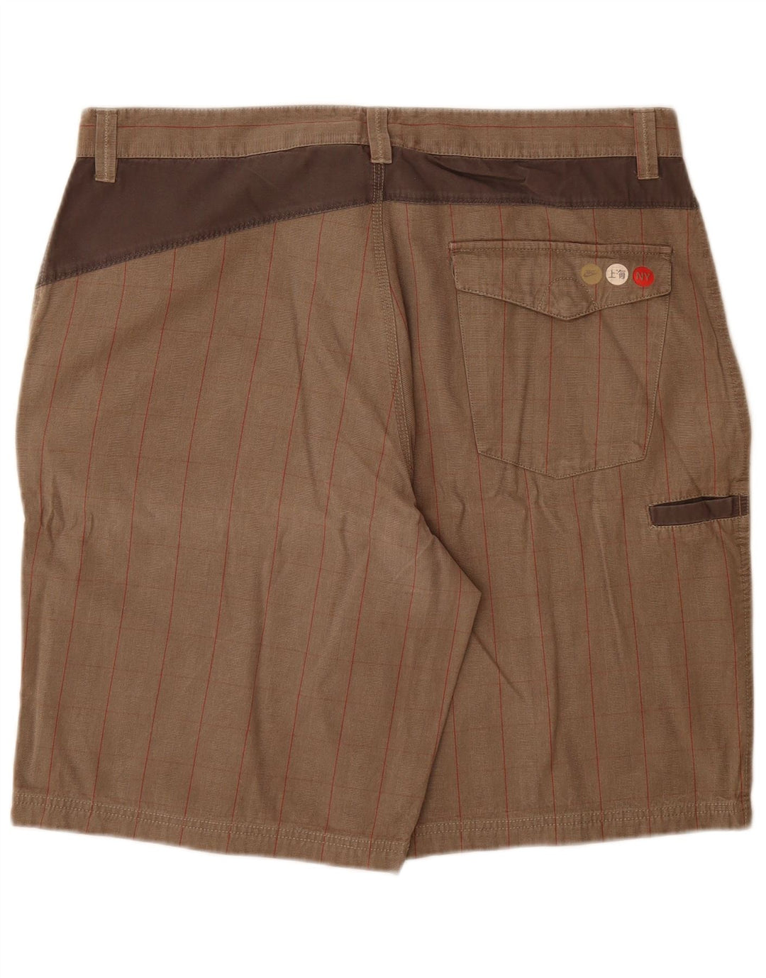 Pantaloncini cargo da uomo Nike XL W38 in cotone a quadri grigi