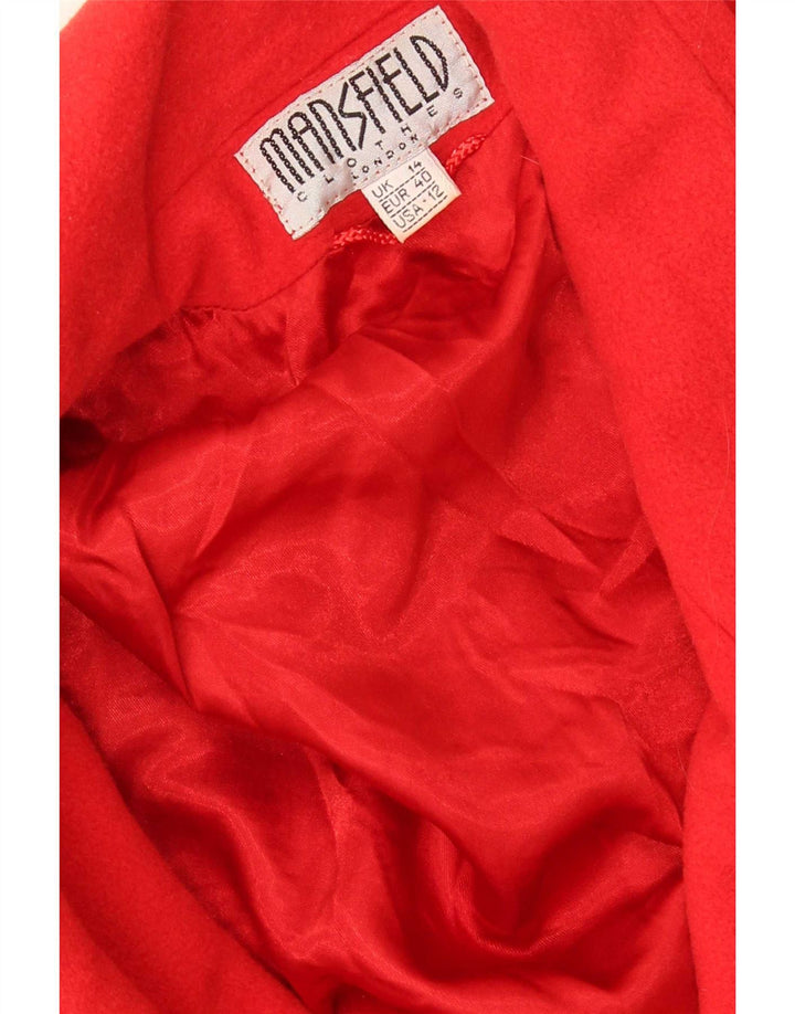 Cappotto doppiopetto oversize da donna Mansfield UK 14 Large Rosso