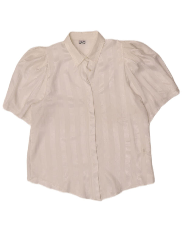 Primavera Firenze Camicetta da donna trasparente trasparente UK 16 Large White Striped
