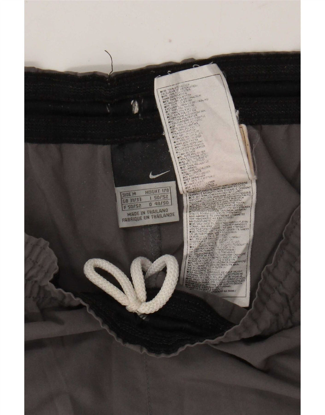 Pantaloncini sportivi Nike da uomo in poliestere color block grigio medio