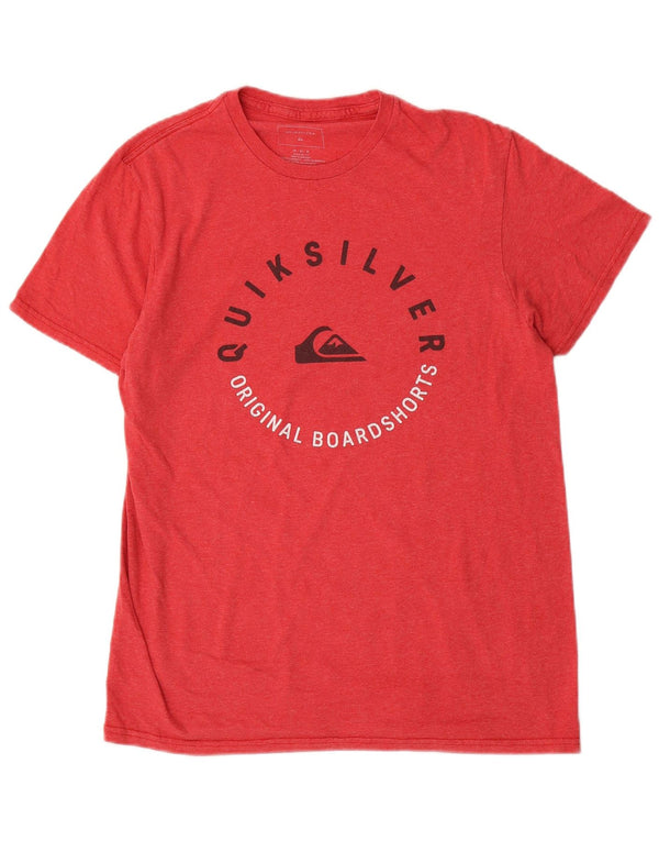 T-shirt grafica da uomo con vestibilità regolare Quiksilver, cotone rosso medio