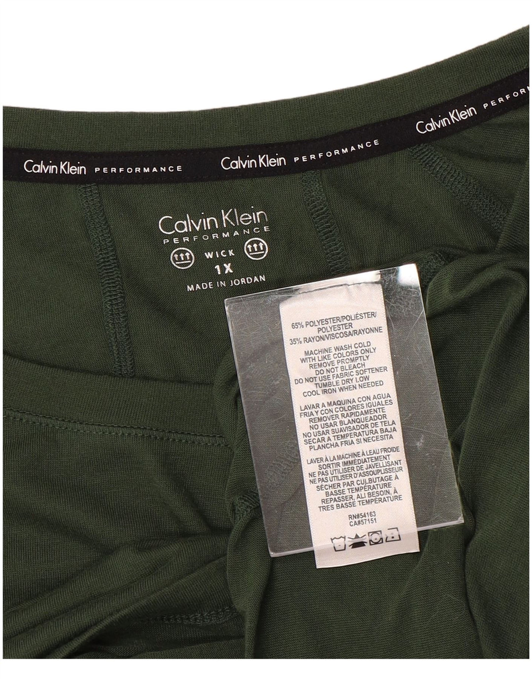 CALVIN KLEIN Womens Top 3/4 Sleeve UK 18 XL Khaki Polyester