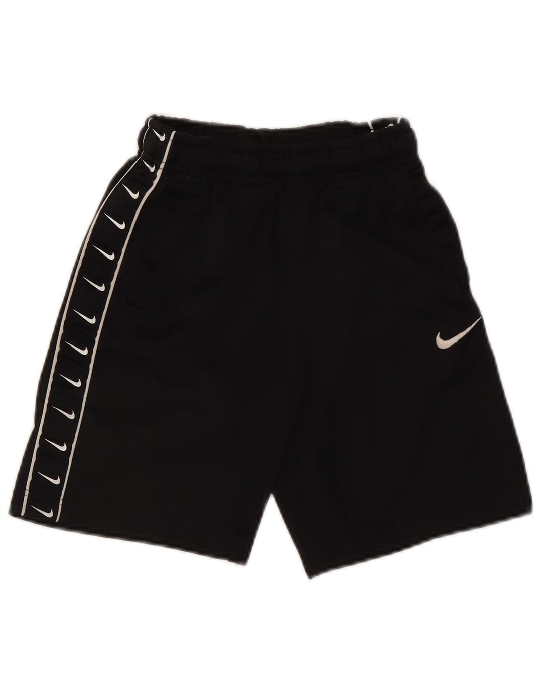 Pantaloncini sportivi Nike da ragazzo con grafica 10-11 anni, poliestere nero medio
