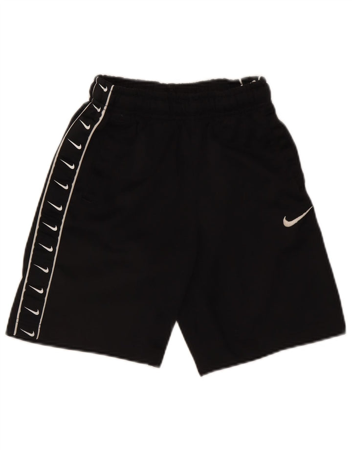 Pantaloncini sportivi Nike da ragazzo con grafica 10-11 anni, poliestere nero medio