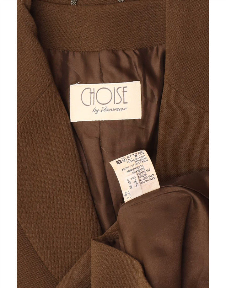 Scelta da Danwear Giacca blazer a 2 bottoni da donna UK 10 Small Poliestere kaki