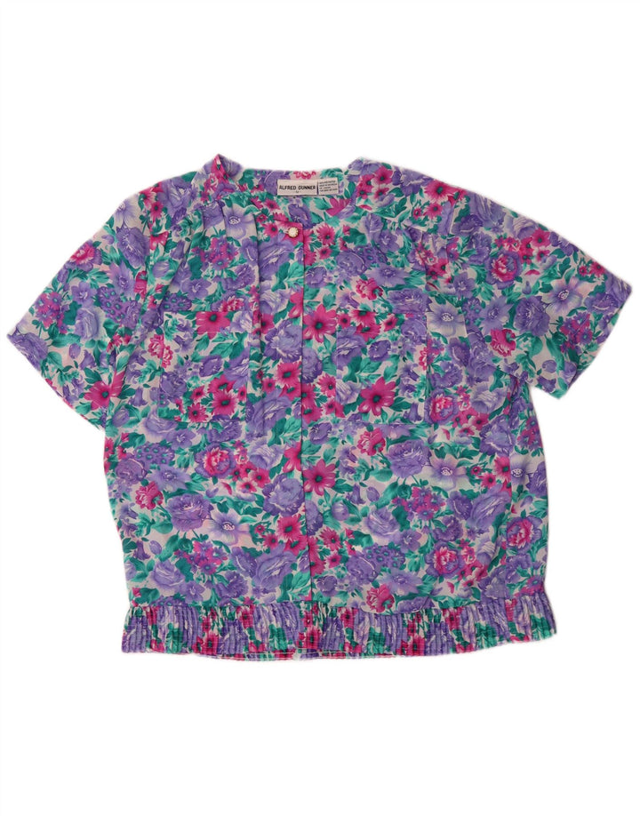 ALFRED DUNNER Womens Shirt Blouse US 12 Large Multicoloured Floral