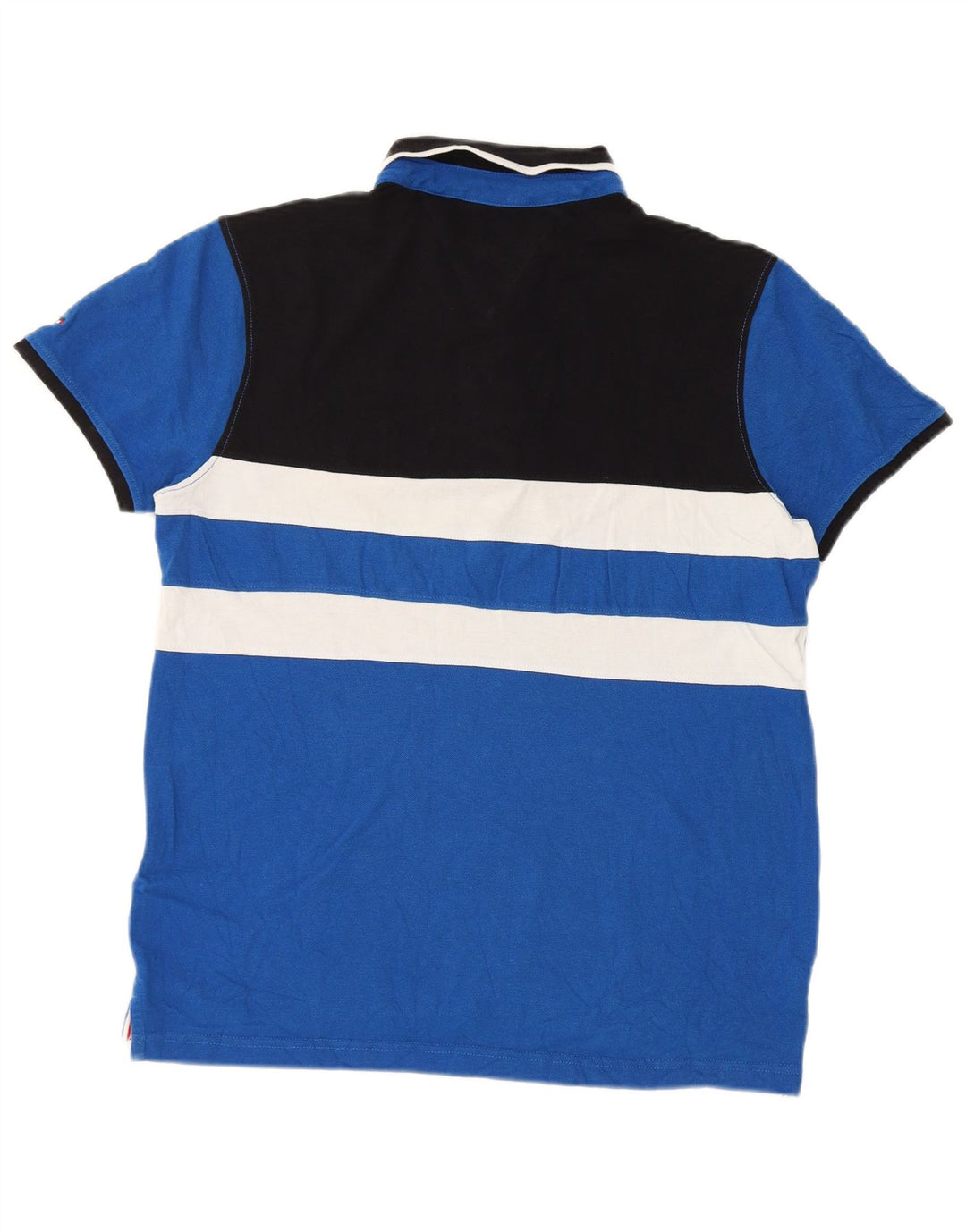 Polo da uomo su misura Tommy Hilfiger Small Blue Colourblock