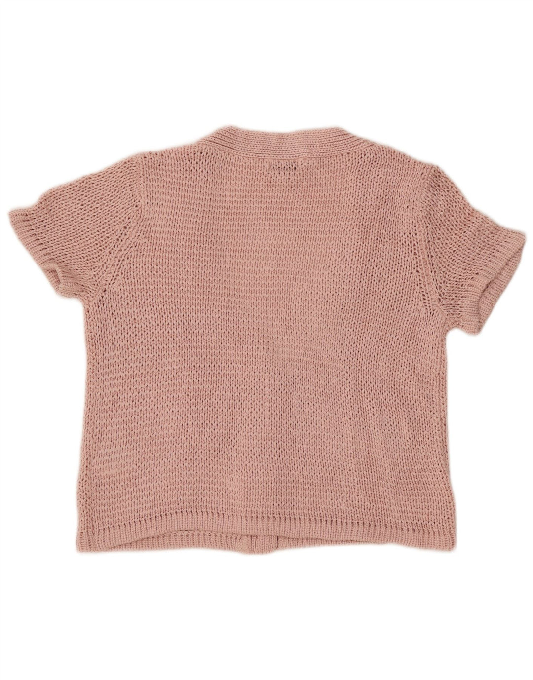 AMY VERMONT Maglione cardigan a maniche corte oversize da donna UK 20 2XL Rosa