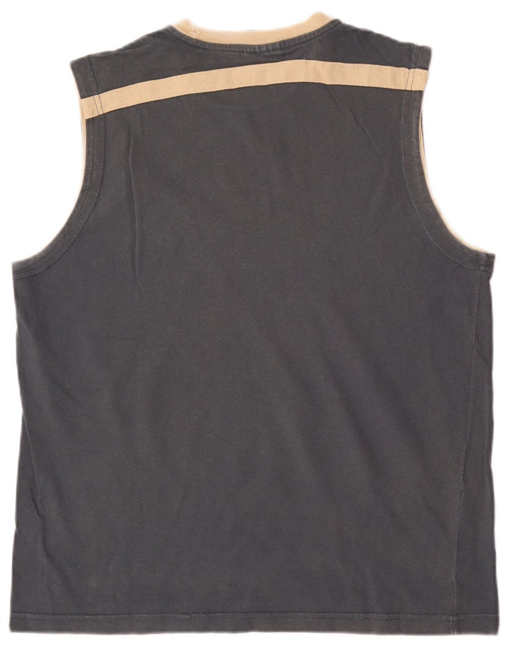 CHAMPION Canotta da uomo grande in cotone color block grigio