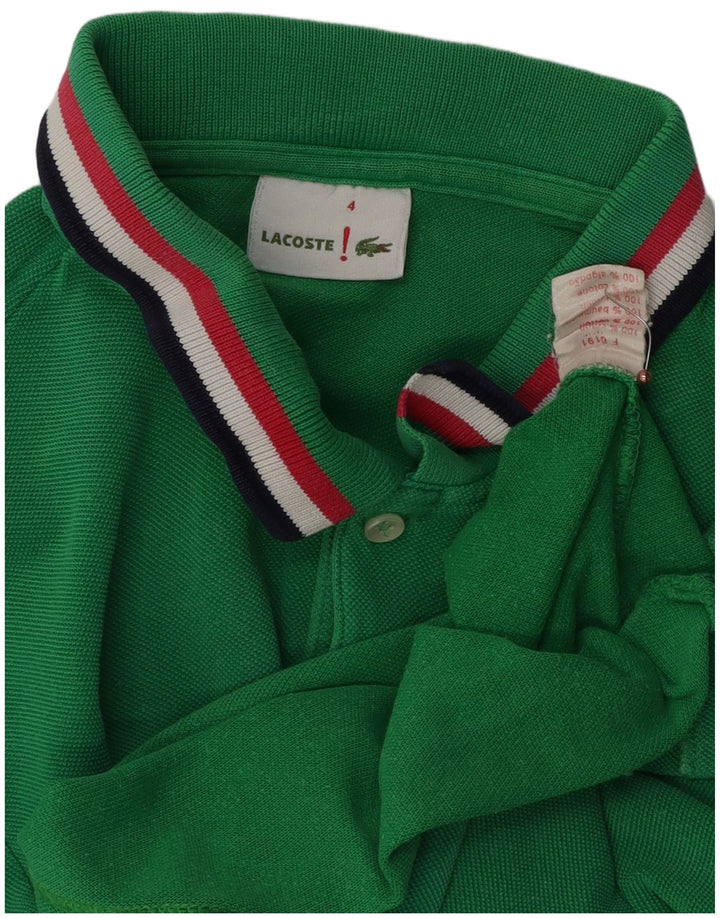 Polo da uomo LACOSTE taglia 4 cotone verde medio