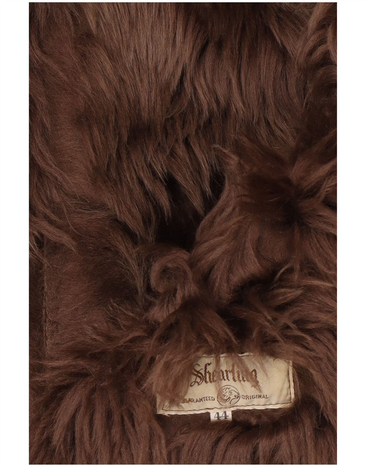 Cappotto oversize in shearling vintage da donna IT 44 Shearling marrone medio