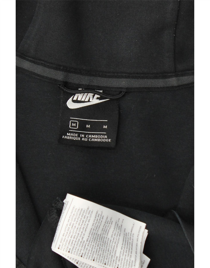 Felpa con cappuccio e zip Nike da uomo in cotone nero medio