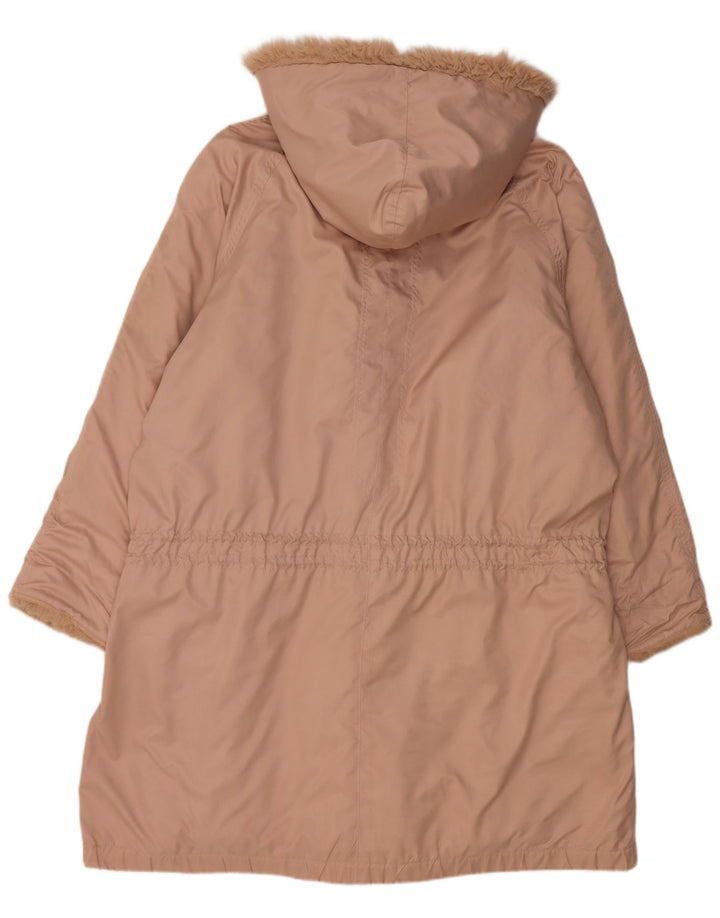 Soprabito oversize con cappuccio vintage da donna IT 46 XL poliestere rosa