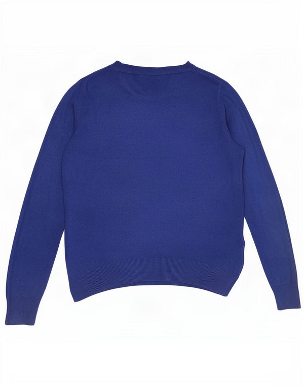 Maglione maglione con scollo a barca da donna Marks & Spencer UK 12 Acrilico blu medio