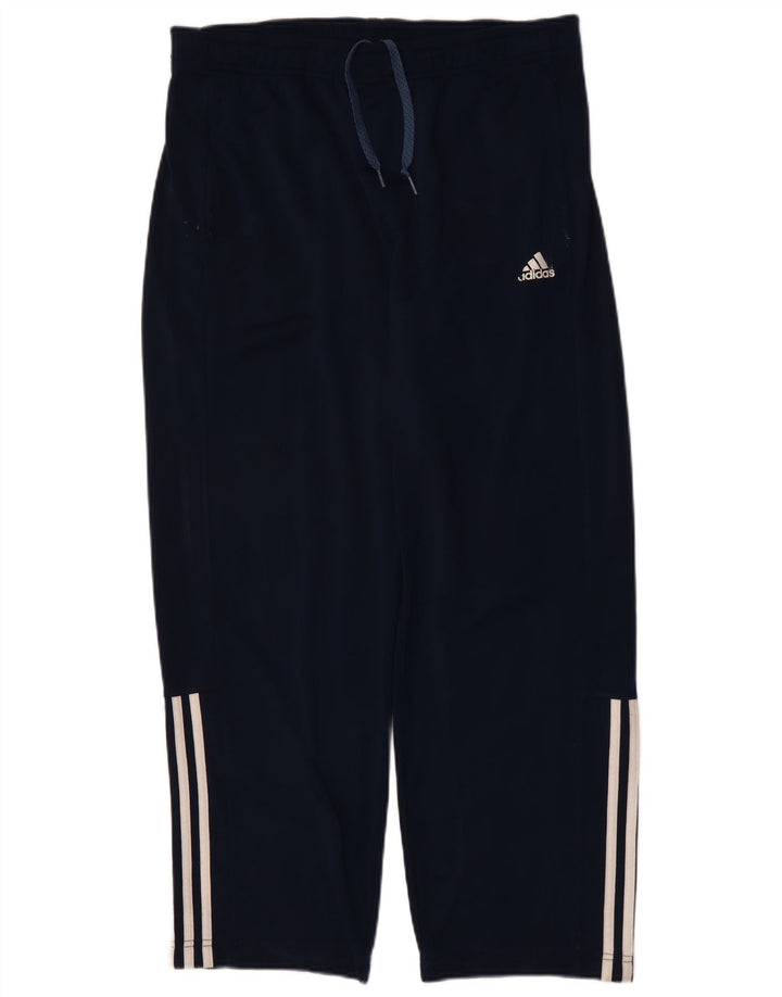 Pantaloni da tuta da uomo Adidas UK 44/46 Large Blu Navy Poliestere