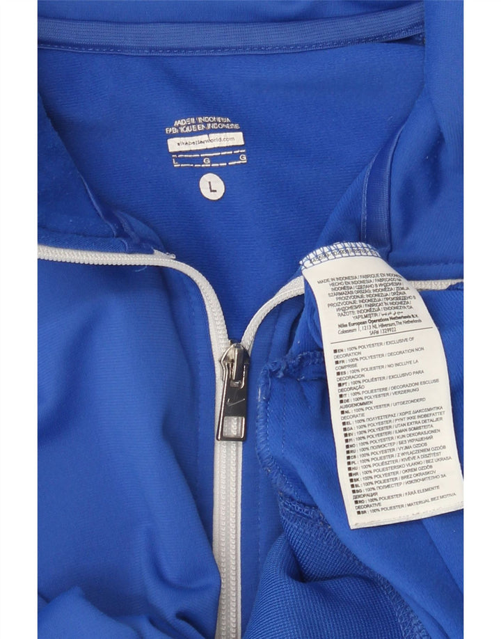 Giacca da tuta da uomo Nike, giacca grande, in poliestere color block blu