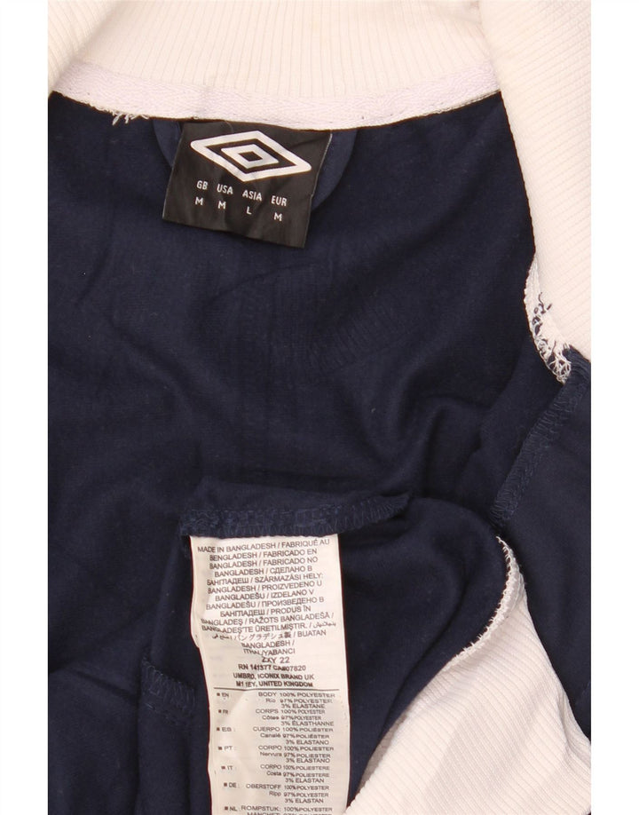 Giacca da ginnastica grafica da uomo UMBRO a blocchi di colore blu navy medio