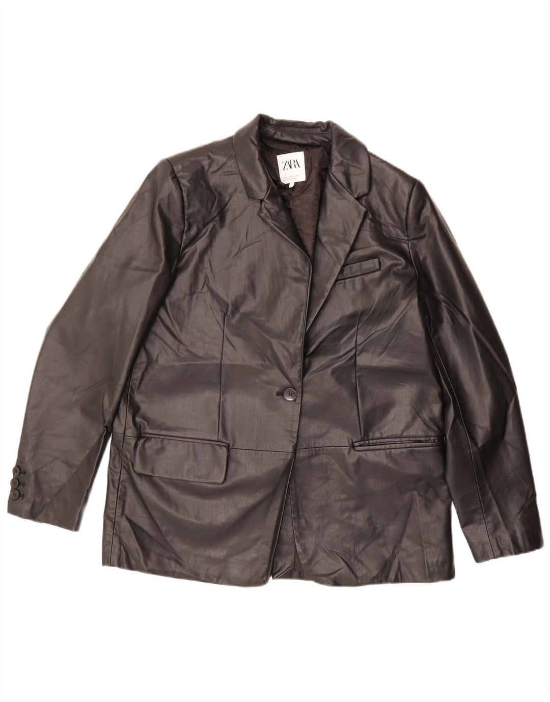 Giacca blazer oversize a 1 bottone da donna Zara UK 14 media nera