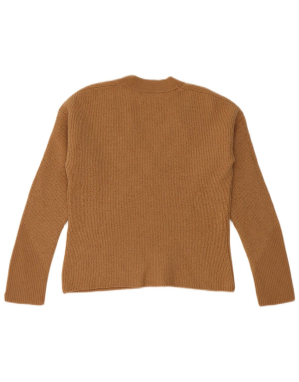 Maglione corto con scollo a V da donna Tommy Hilfiger UK 6 XS Beige Lana