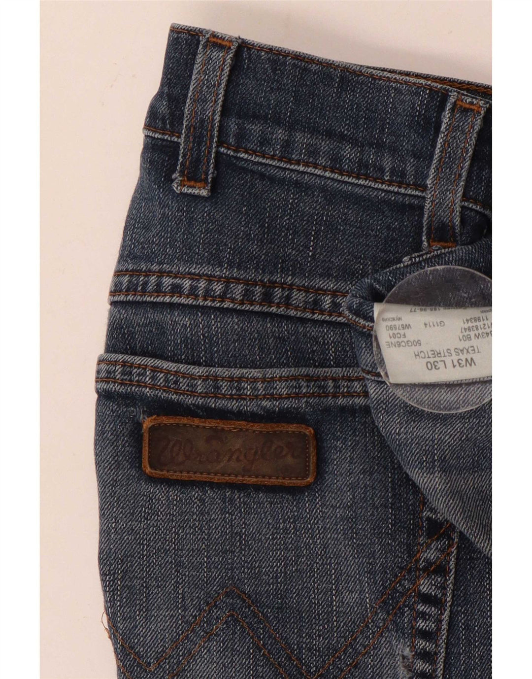 Jeans dritti elasticizzati Texas da uomo Wrangler W31 L30 cotone blu