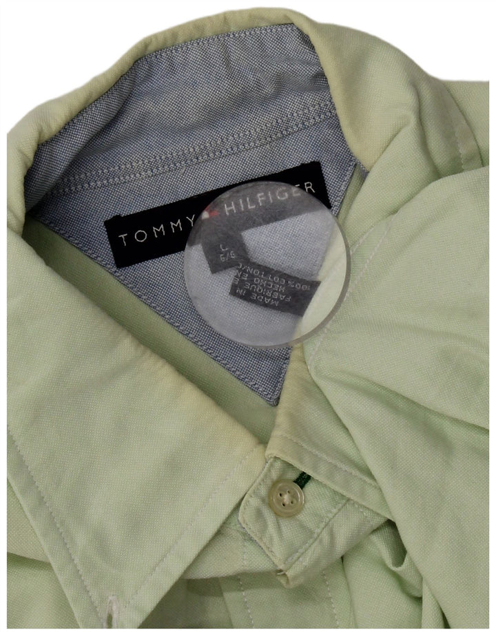 Camicia da uomo Tommy Hilfiger grande in cotone verde