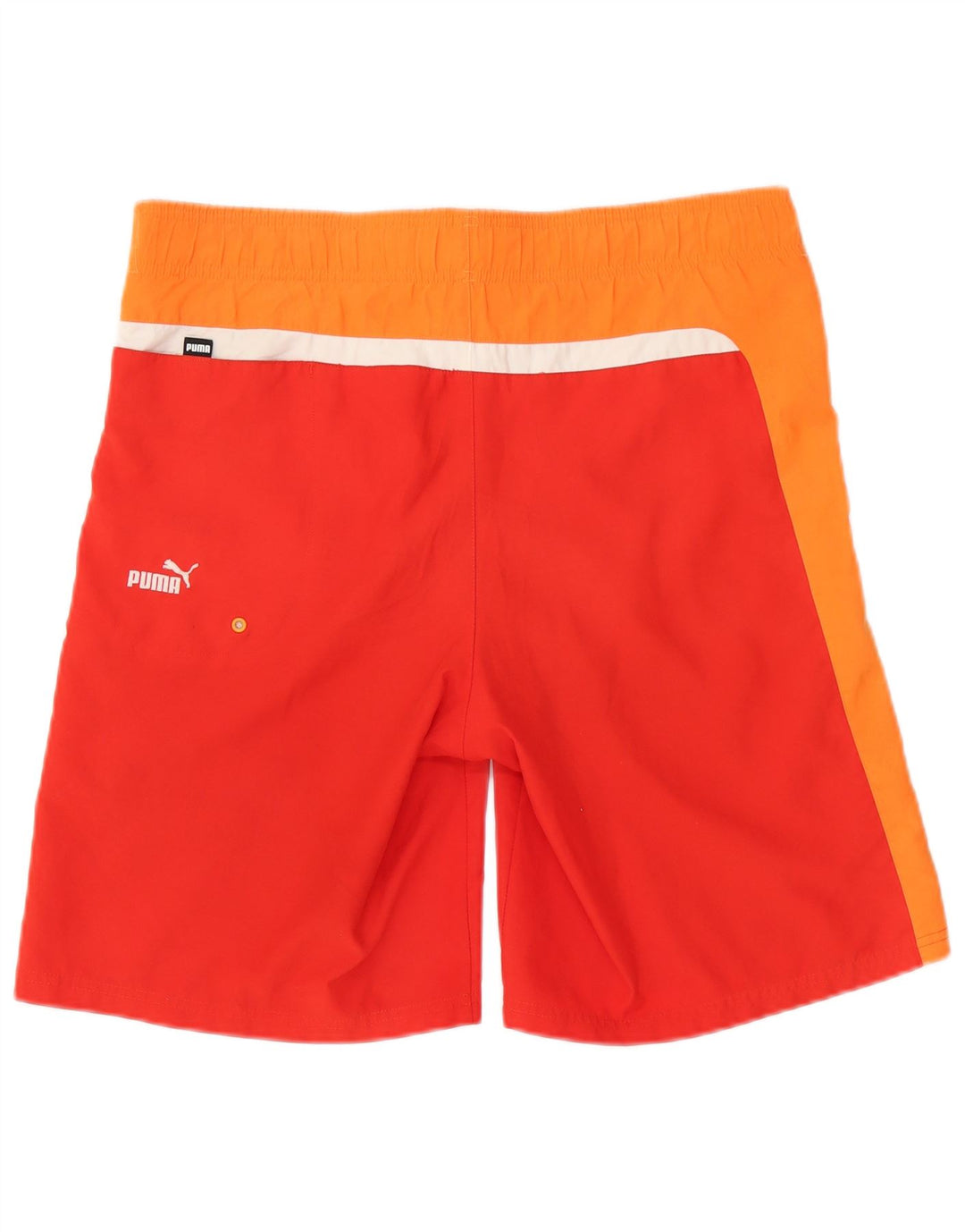 Pantaloncini da bagno grafici da uomo Puma a blocchi di colore rosso medio