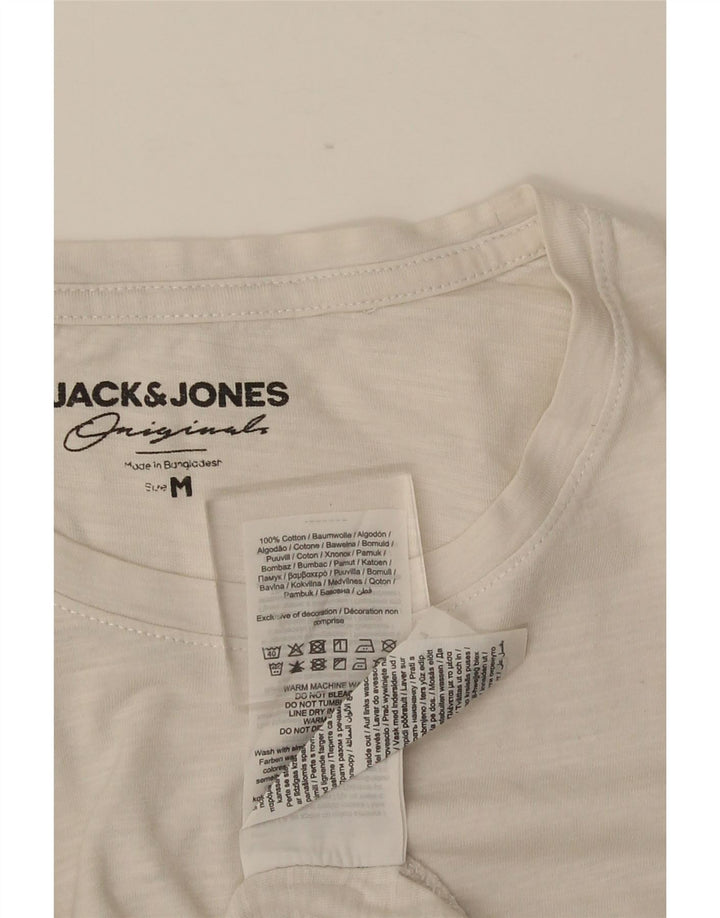 JACK & JONES T-shirt da uomo Top in cotone floreale bianco medio