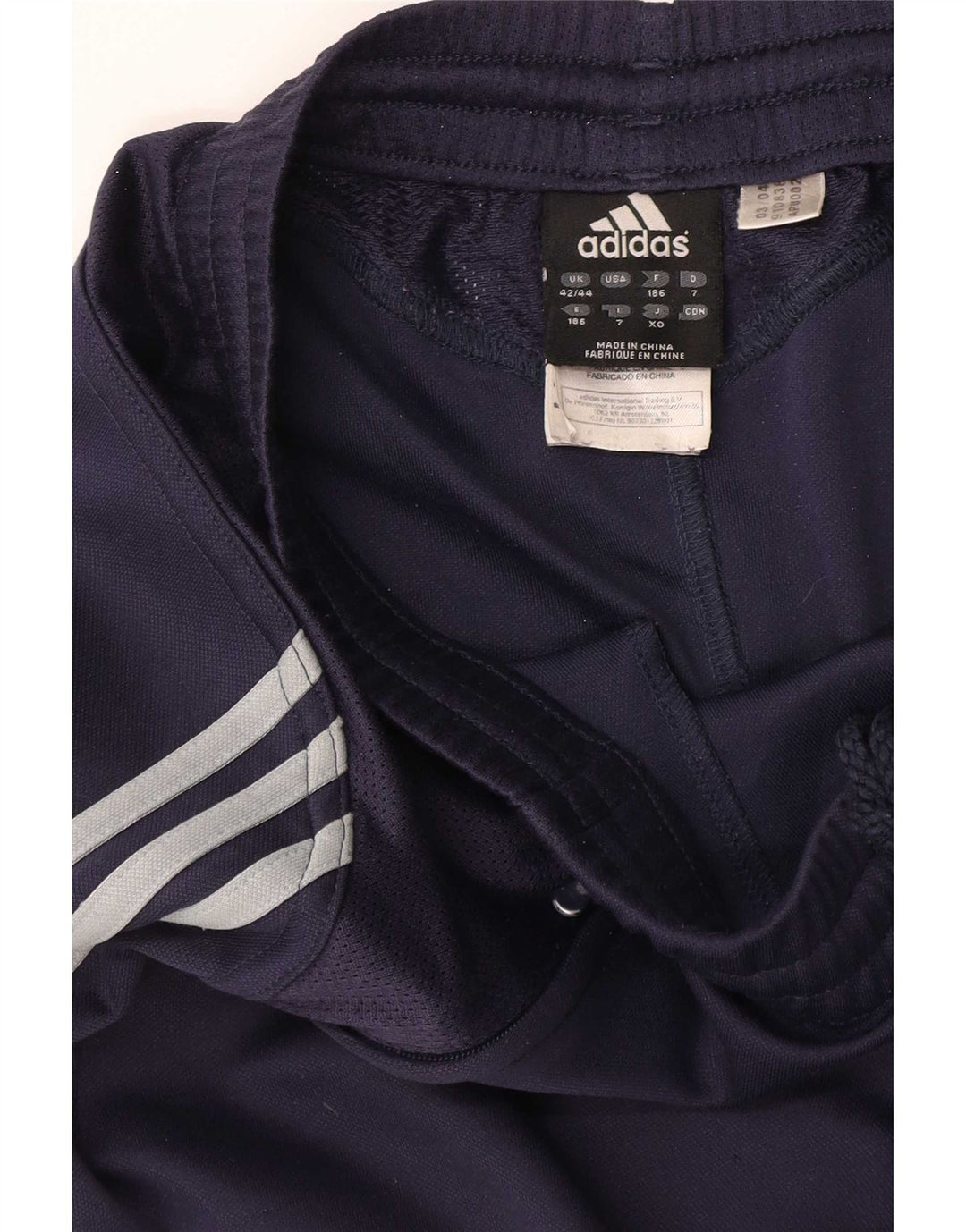 Pantaloni da tuta da uomo Adidas UK 42/44 Large Blu Navy Poliestere