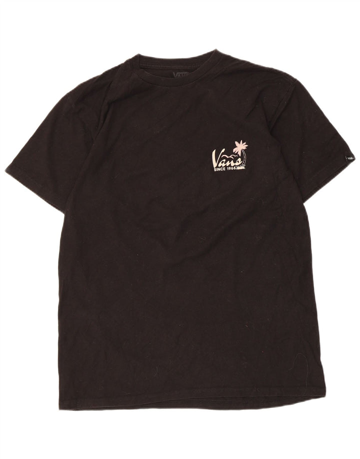 T-shirt grafica da uomo con vestibilità classica Vans, cotone medio nero