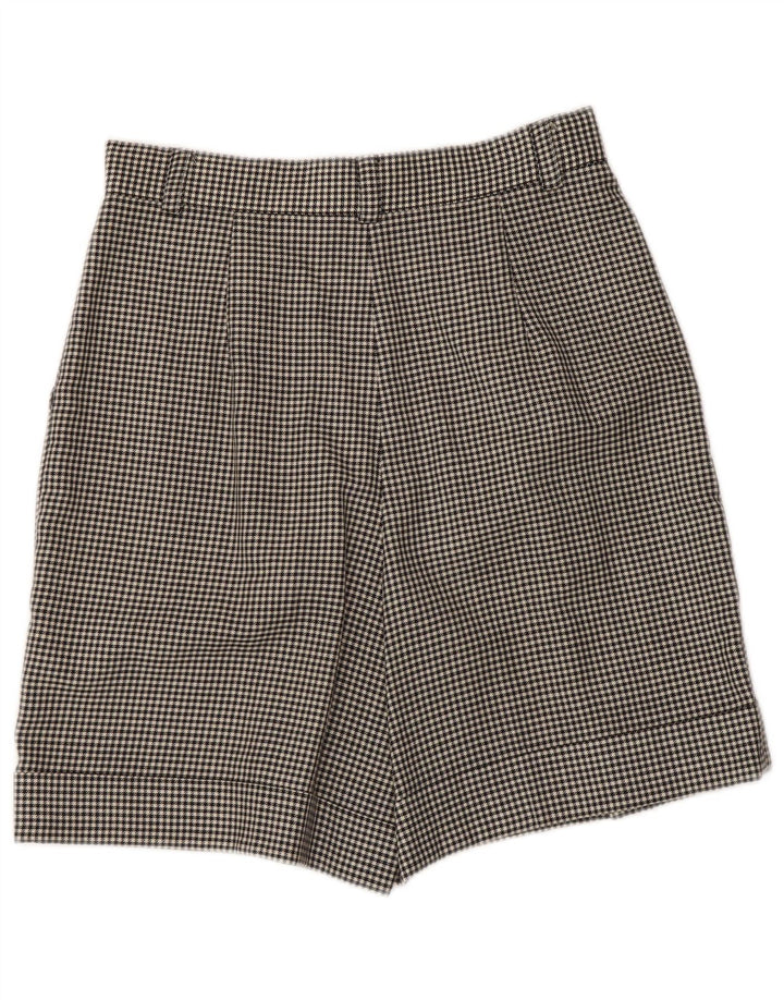 Pantaloncini chino da donna di qualità superiore IT 42 medi W28 pied de poule neri